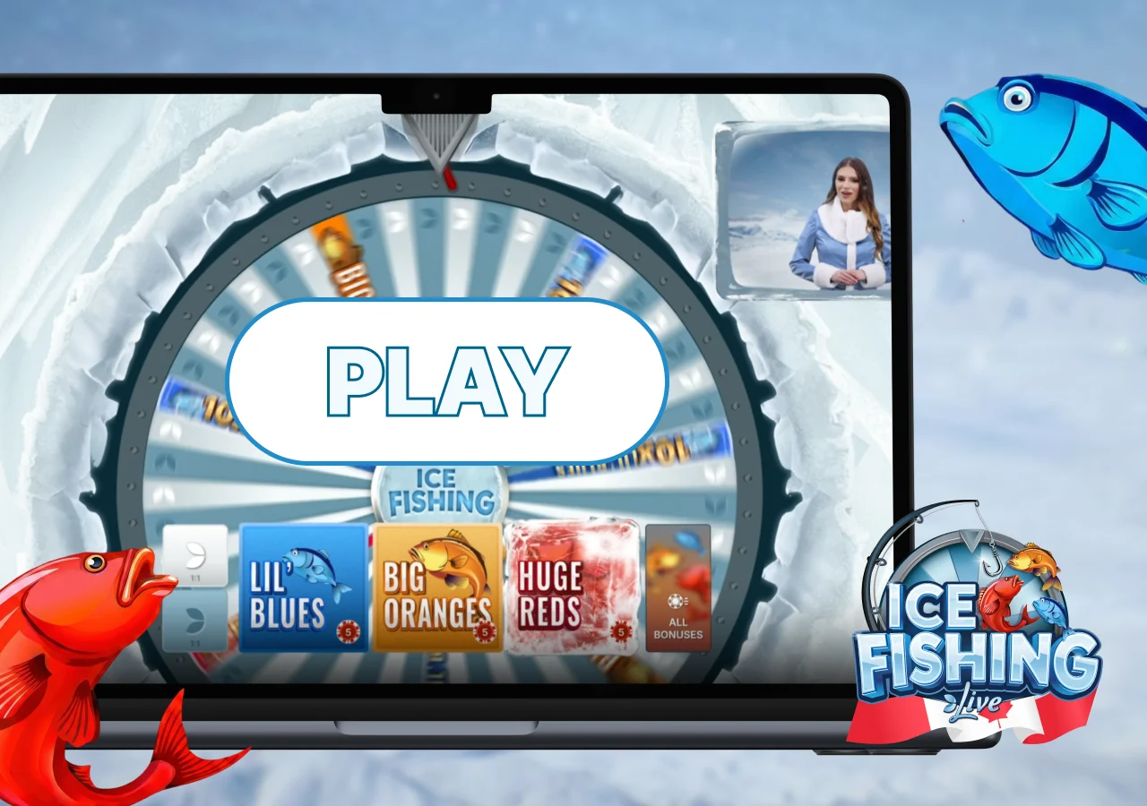 Demo mode of the Ice Fishing game for free play without real money bets.